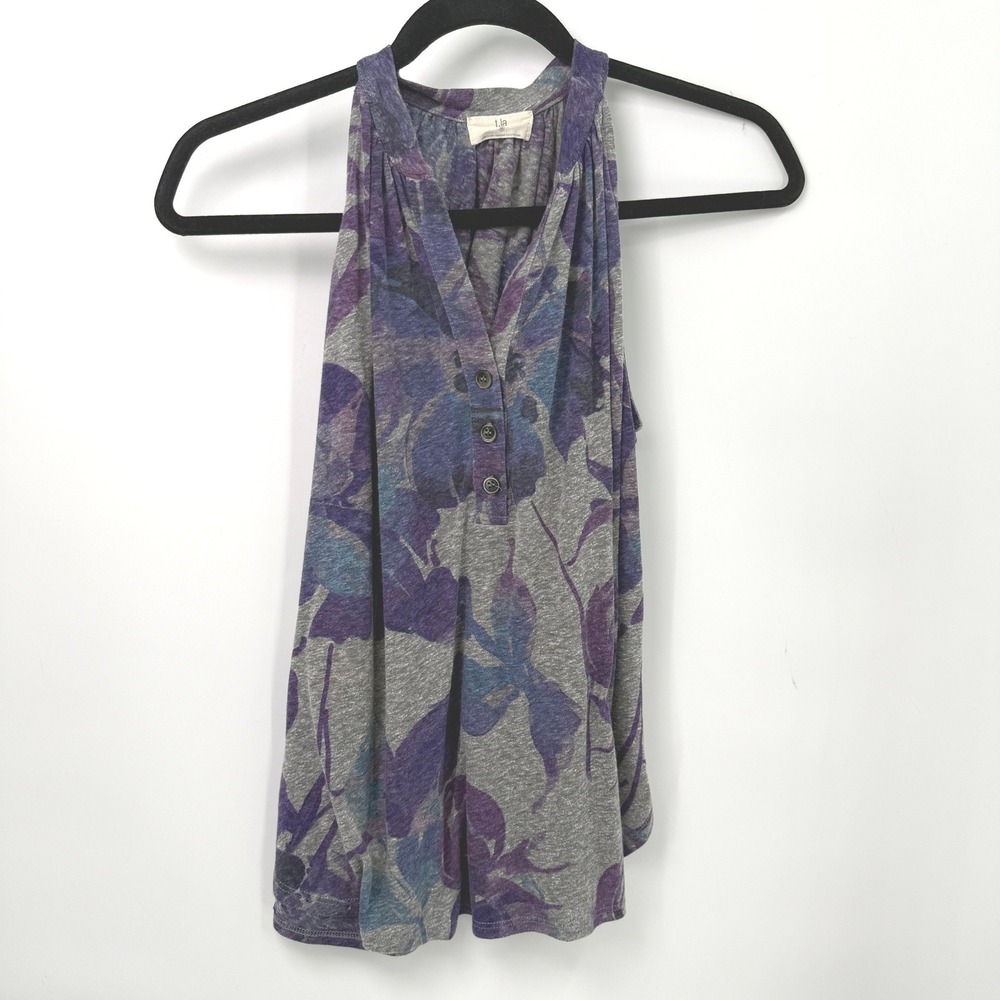 t la Anthropologie Floral Halter Tank Top Womens M Cottagecore Whimsygoth Summer